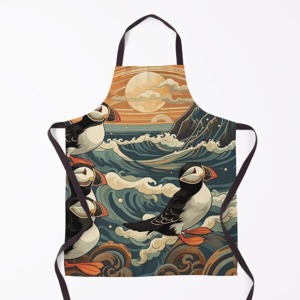 Item preview, Puffin's Watch (Woodblock) designed and sold by Pedra Panda.