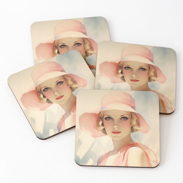Item preview, Lovely 1930s Fashion Model Watercolor Illustration designed and sold by LuluLovely.