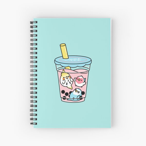 Pastel Kawaii Spiral Notebook Cute Rabbit, Milk, Bubble Tea, Rainbow, Star  Cartoon Print Pink Kawaii Spiral Notebook Aesthetic Notebook 