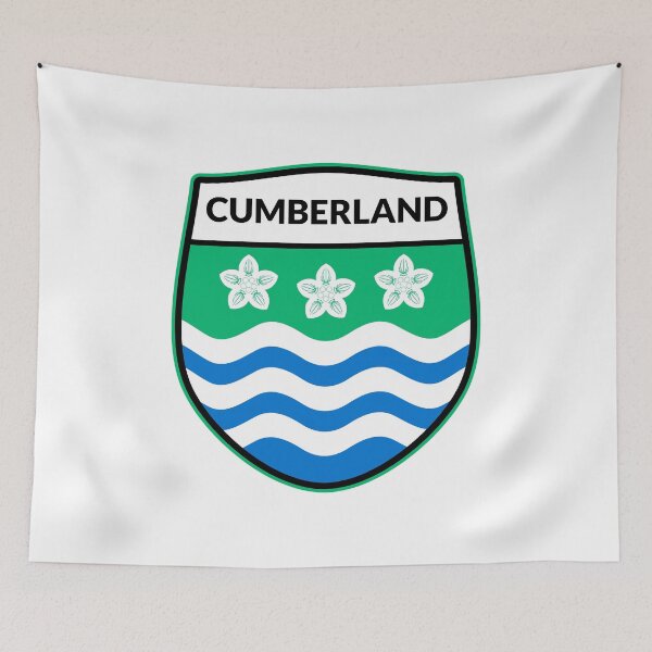 Item preview, Cumberland Flag Badge designed and sold by Cumbria Guru.