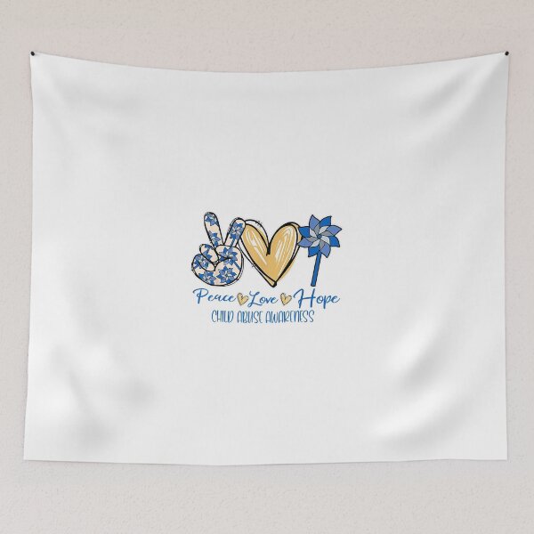 Item preview, Child Abuse Prevention Awareness Pinwheel Peace Love Hope designed and sold by GovindMahajan.
