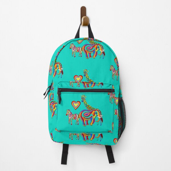 Item preview, Rainbow Animals - teal designed and sold by The World of Emmy.