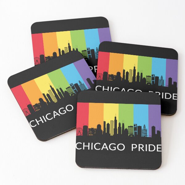 Item preview, Chicago Skyline Flag Colorful Rainbow designed and sold by Highway24.
