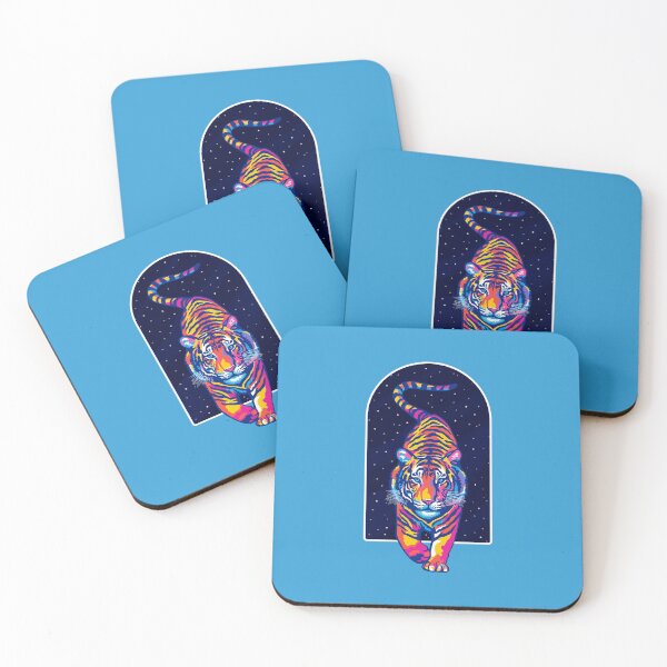 Item preview, 90s Inspired Rainbow Tiger - Y2K Aesthetic Retro Psychedelic Animal designed and sold by shopcirceandco.