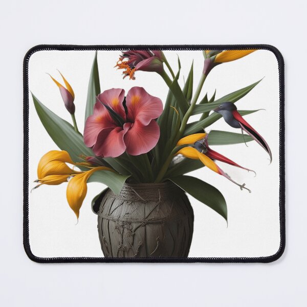 Item preview, Exotic Tropical Flowers in a Bamboo Vase designed and sold by safine7374.