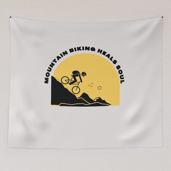 Item preview,    Mountain Biking heals Soul   , Bicycle Bike Quote  designed and sold by unique things.