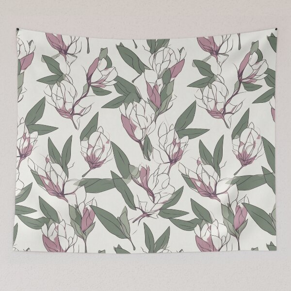 Item preview, Magnolia Tree Flower pattern soft colors II designed and sold by Hazmat-AI7.