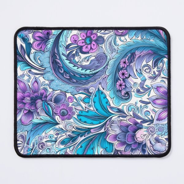 Item preview, Vibrant Floral Pattern: Intricate Ink Drawings & Dazecore designed and sold by GiveMeMood.