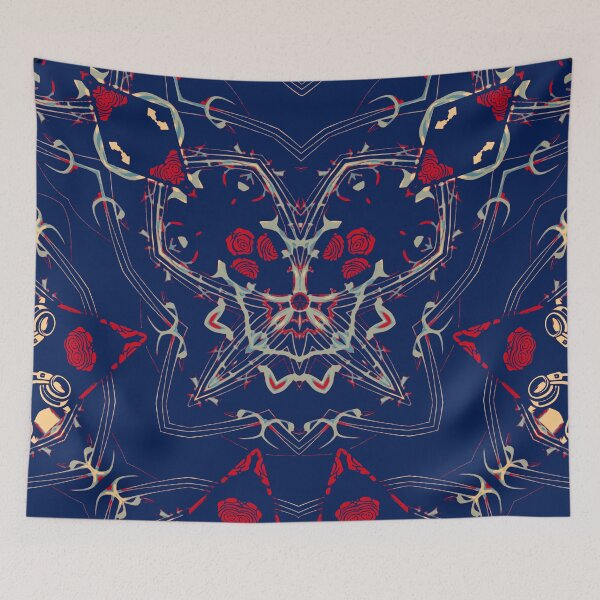 Item preview,  Music is my drug - abstract graphic skull with music headsets and harmonious mix of ornaments, musical notations and roses  designed and sold by Ralek.