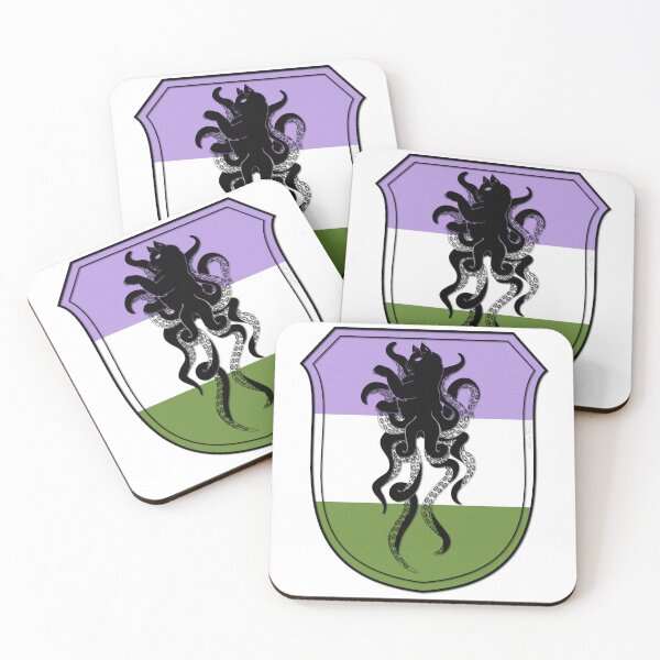 Item preview, Genderqueer Cathulhu Crest designed and sold by jrivers.
