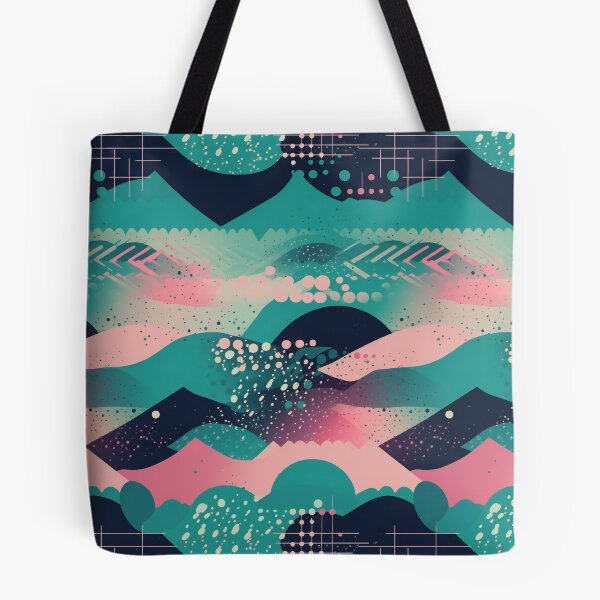 Item preview, Abstract Landscape pattern 80's aesthetic retro soft colors II 8k designed and sold by Hazmat-AI7.