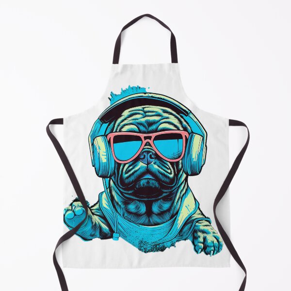 Item preview, Dog, pug, Walkman, headphones, music, walk, leash, pet, companion designed and sold by afpnegocios.