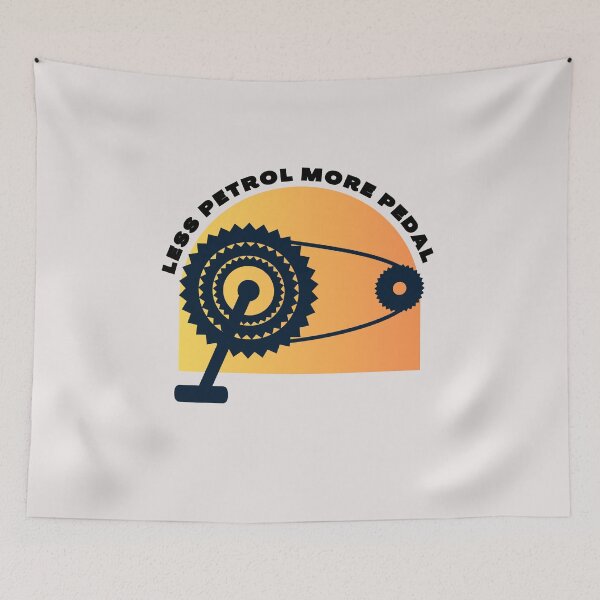Item preview, Less Petrol More Pedal | Eco Cycling for Climate Protection ,  Bicycle Bike Quote   designed and sold by unique things.