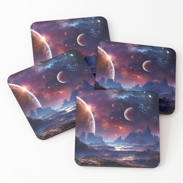 Item preview, Space galaxy moon neon sci fi designed and sold by Funtomass.
