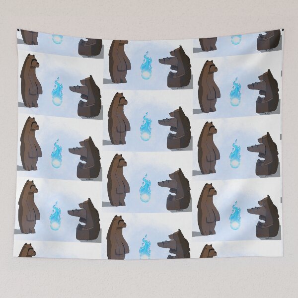 Item preview, yokai,ghost,spirit,nature,wild,life,world,mystery,amazing,bear,bears,fire,blue,forest, Japanese, anime designed and sold by Zagalar.