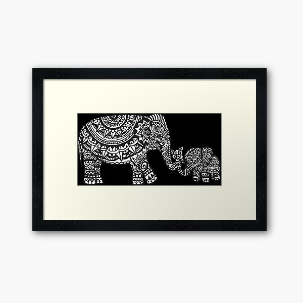 Elephant quote print good luck,wisdom,serenity,mother baby elephant,animal art