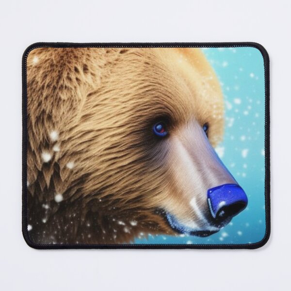 Artikelvorschau, Grizzlybär mit blauer Nase im Winter entworfen und verkauft von UrsaOasis.