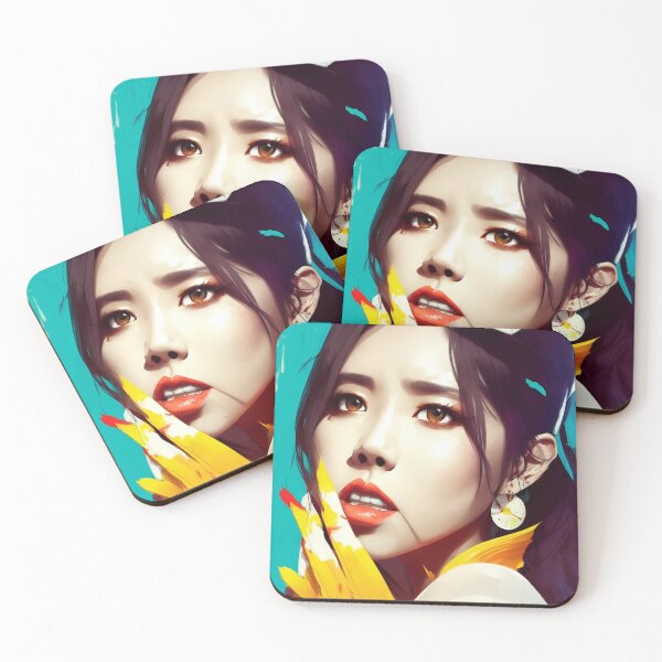 Item preview, Abstract MoonByul x Jin portrait designed and sold by OutsideAgency.