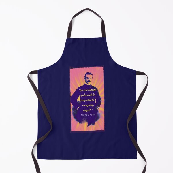 Item preview, Thomas Mann portrait and quote: No man remains quite what he was when he recognizes himself. designed and sold by artbleed.