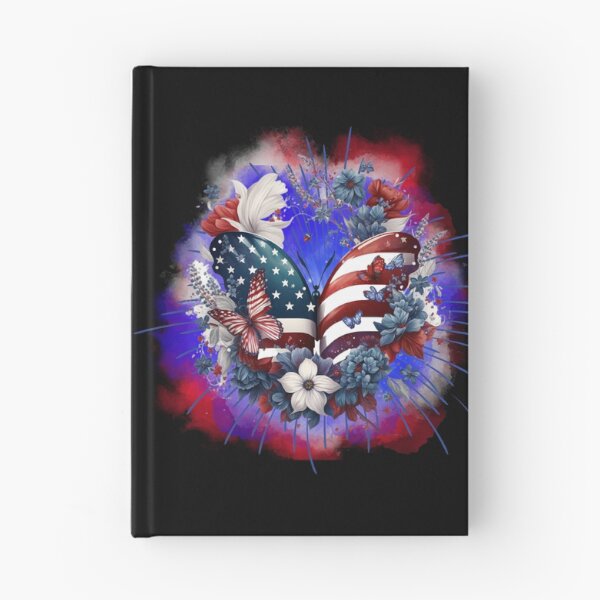 Item preview, 4th Of July Floral Cute Butterfly Usa Flag American designed and sold by Oceanicmaster.