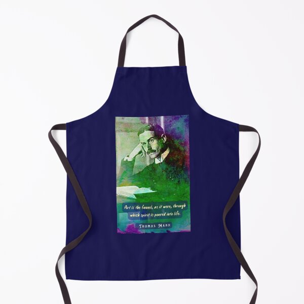 Item preview, Thomas Mann portrait and quote: Art is the funnel, as it were, through which spirit is poured into life. designed and sold by artbleed.