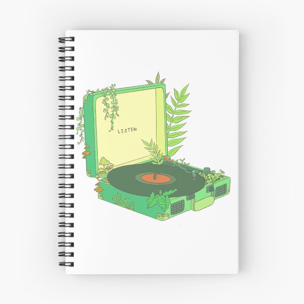Item preview, Overgrown Record Player (LISTEN, green) designed and sold by lauraceae-art.