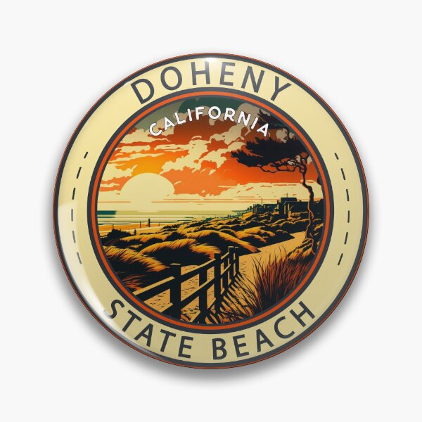 Item preview, Doheny State Beach California Badge designed and sold by KrisSidDesigns.