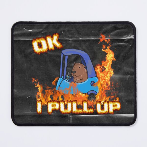 Item preview, Ok I Pull Up Capybara Meme Fire Design designed and sold by RoserinArt.