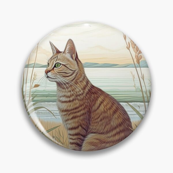Item preview, Seashore Cat Portrait designed and sold by HappyLifeCreate.