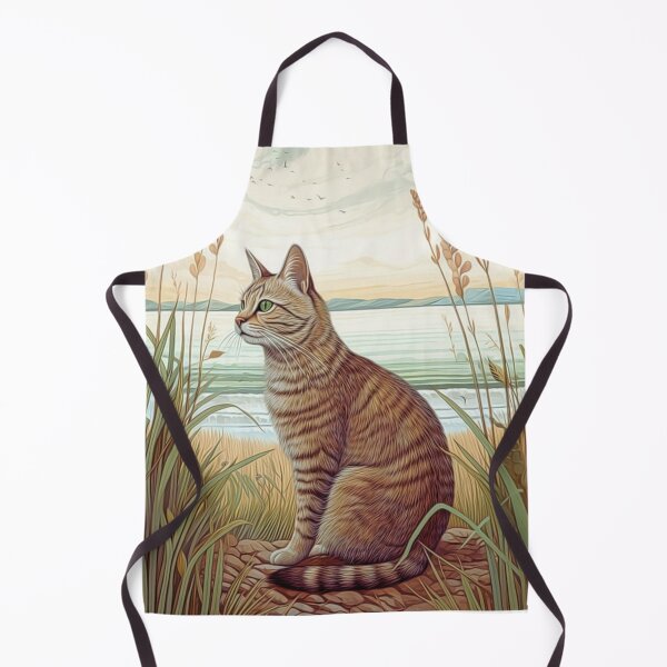 Item preview, Seashore Cat Portrait designed and sold by HappyLifeCreate.