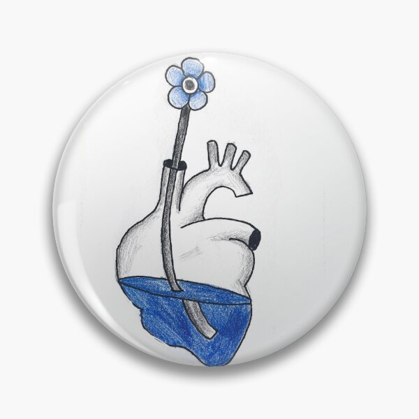 Item preview, little heart with blue flower designed and sold by Naroaaa.