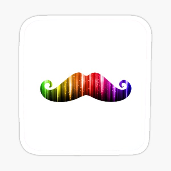 Pride Stache Sticker For Sale By Bigbeardesign Redbubble