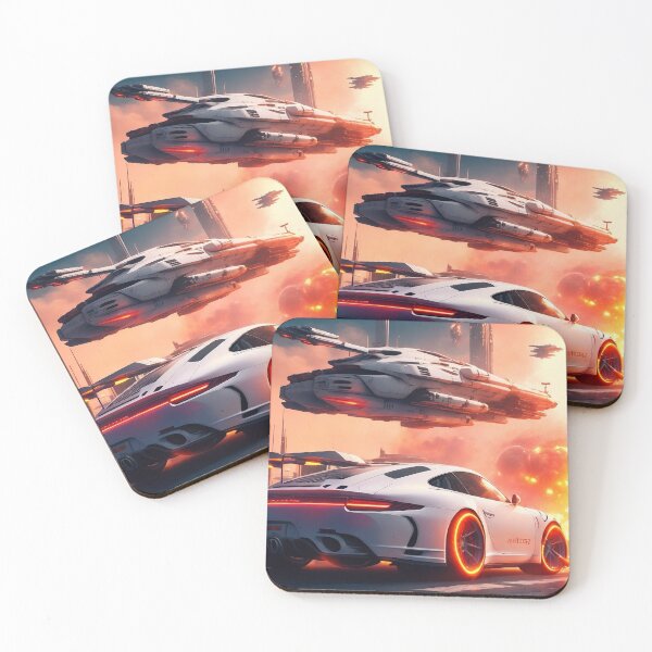 Artikelvorschau, Automatron Clash of the Cosmos - The AI-Driven Battle for Futures Fury - Porsch entworfen und verkauft von AiArtMerch.