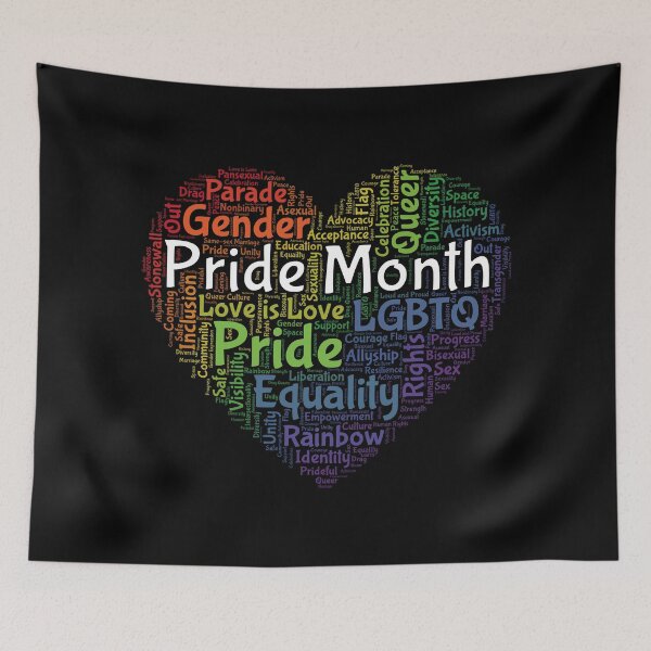Item preview, Pride Month Heart Word Art designed and sold by DaniGirls.
