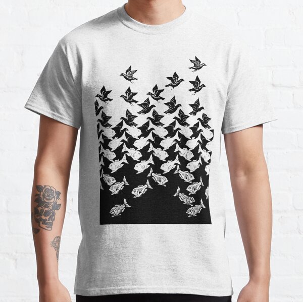 Fish and Birds Art Deco Tessellation Classic T-Shirt