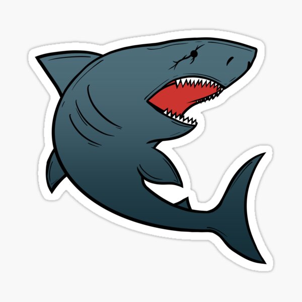 Shark Digital Illustration Sticker