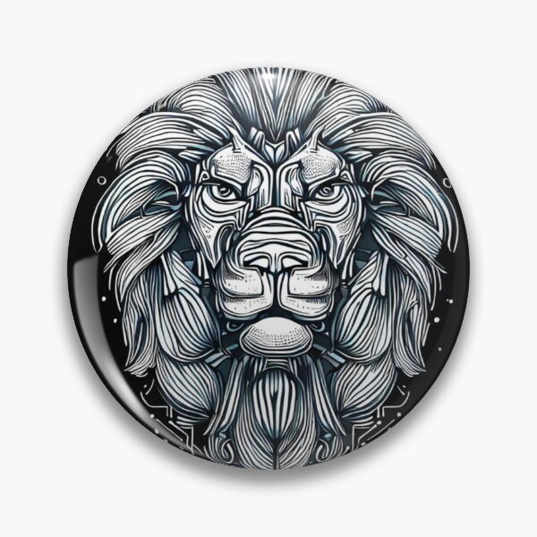 Item preview, Crazy stylish floating lion head with black background designed and sold by Edekad.