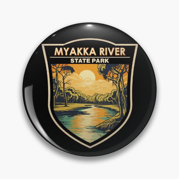 Item preview, Myakka River State Park Florida Sunset Badge designed and sold by KrisSidDesigns.