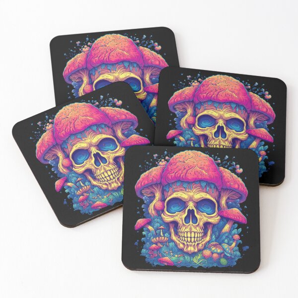 Item preview, Psychedelic Skull and 'Shrooms #5 designed and sold by CoutureCrypt.