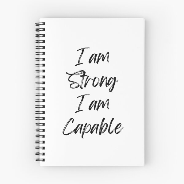 Item preview, I am Strong I am Capable - Inspirational Quotes designed and sold by Happier-Futures.