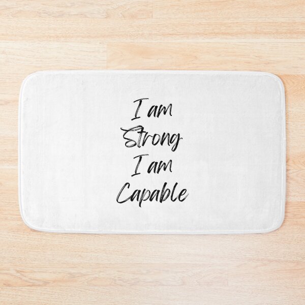 Item preview, I am Strong I am Capable - Inspirational Quotes designed and sold by Happier-Futures.