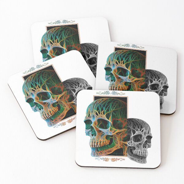 Item preview, Color Mask of Decay 003: Skull Twins in colorful chaos designed and sold by utopio-art.