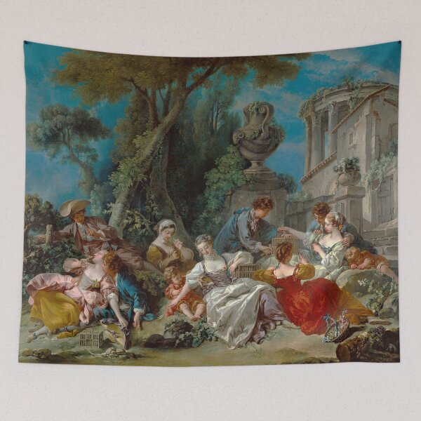 Item preview, The Bird Catchers | Francois Boucher | 1748 Rococo Art designed and sold by CJET.