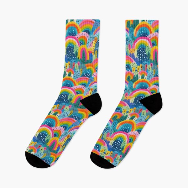 Item preview, Rainbow Hills seamless pattern designed and sold by EmmaFinchDesign.