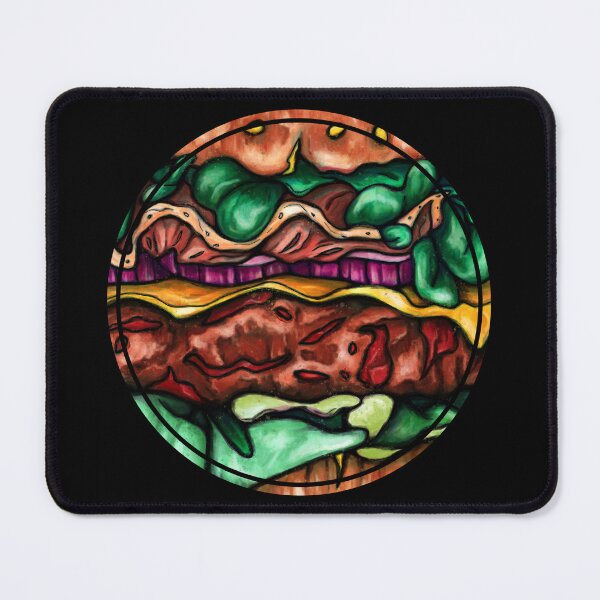 Item preview, Yummy beef burger with bold colors, graphic fastfood designed and sold by NadiaChevrel.