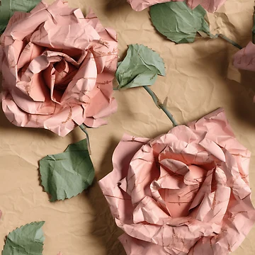 Artwork thumbnail, Paper Cut Roses Unleashed by gleemrr