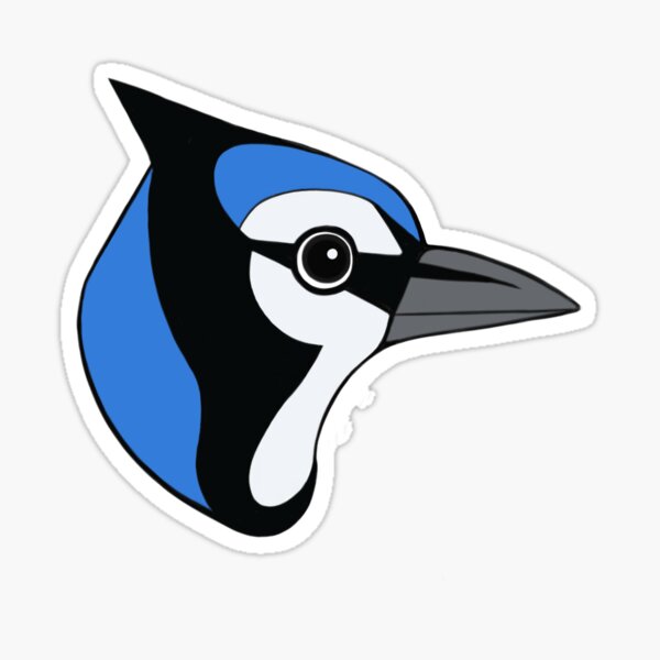 Blue Jay Cartoon Sticker for Sale by nina-aagaard