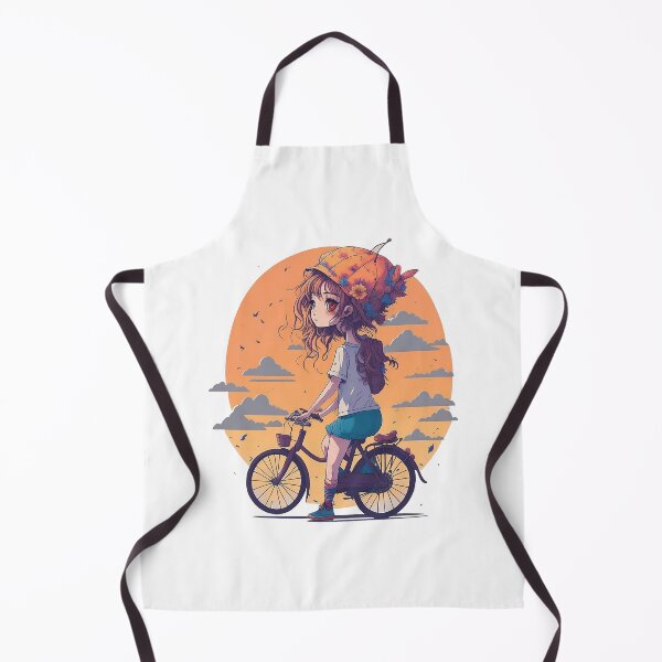 Item preview, a cute girl with bicycle designed and sold by SanaNara.