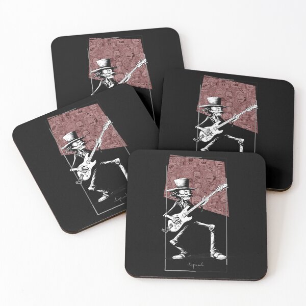 Item preview, Rock'n'Roll Sketch: Cool guitarist with top hat in black and white cartoon design designed and sold by utopio-art.