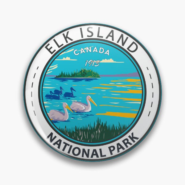 Item preview, Elk Island National Park Canada Pelican Badge designed and sold by KrisSidDesigns.